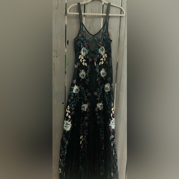 👗RARE Free People Black Sheer Maxi Dress-NWOT! - Picture 5 of 12